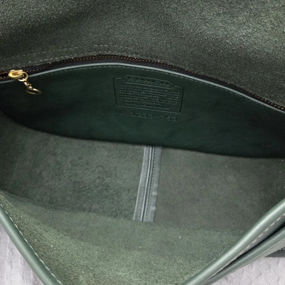 EXCELLENT VINTAGE COACH CITY BAG - BOTTLE GREEN